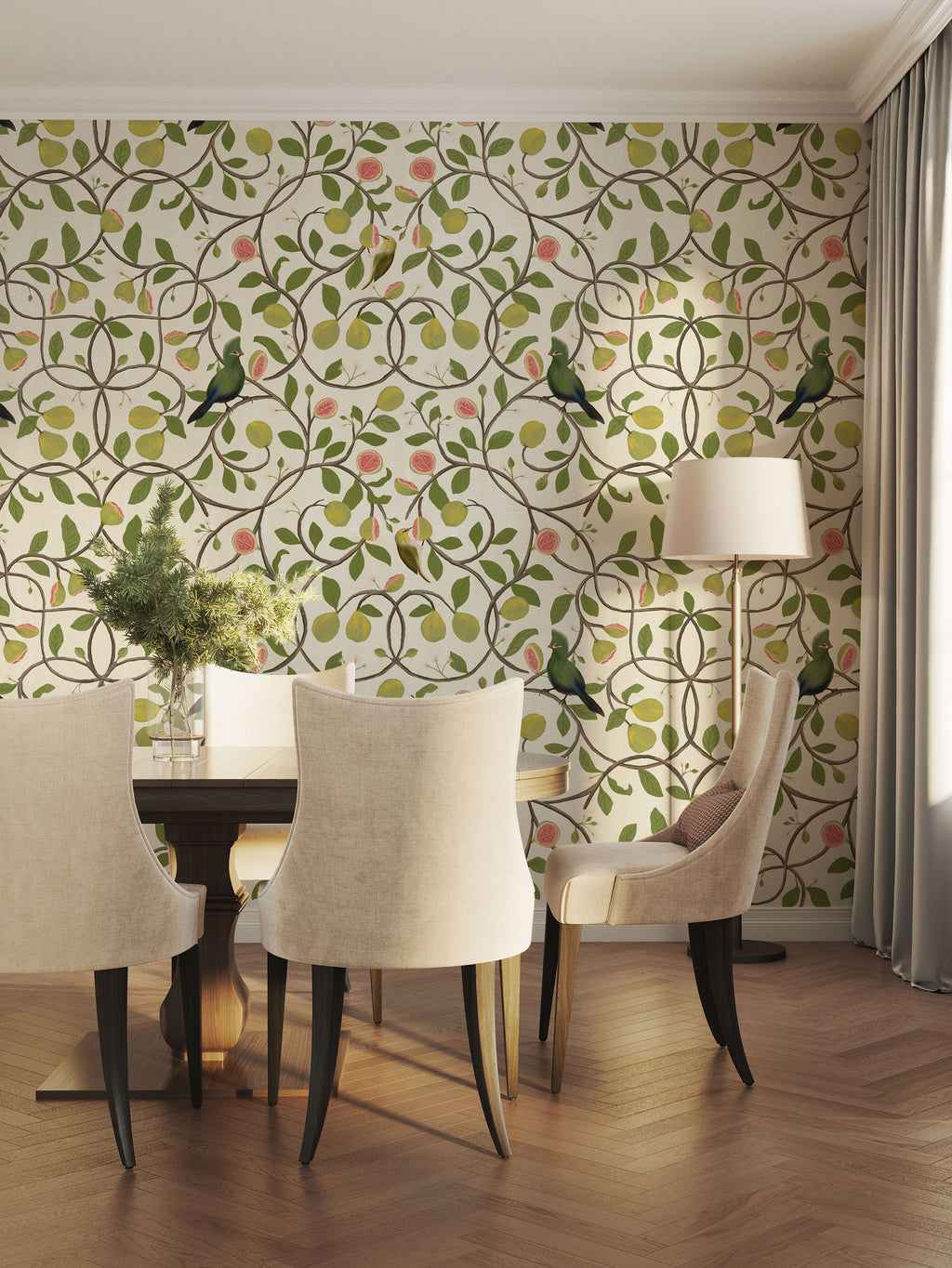 Papier peint Dahlia Retombant, Rosetta
