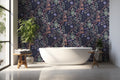 Papier peint jardin japonais, marine