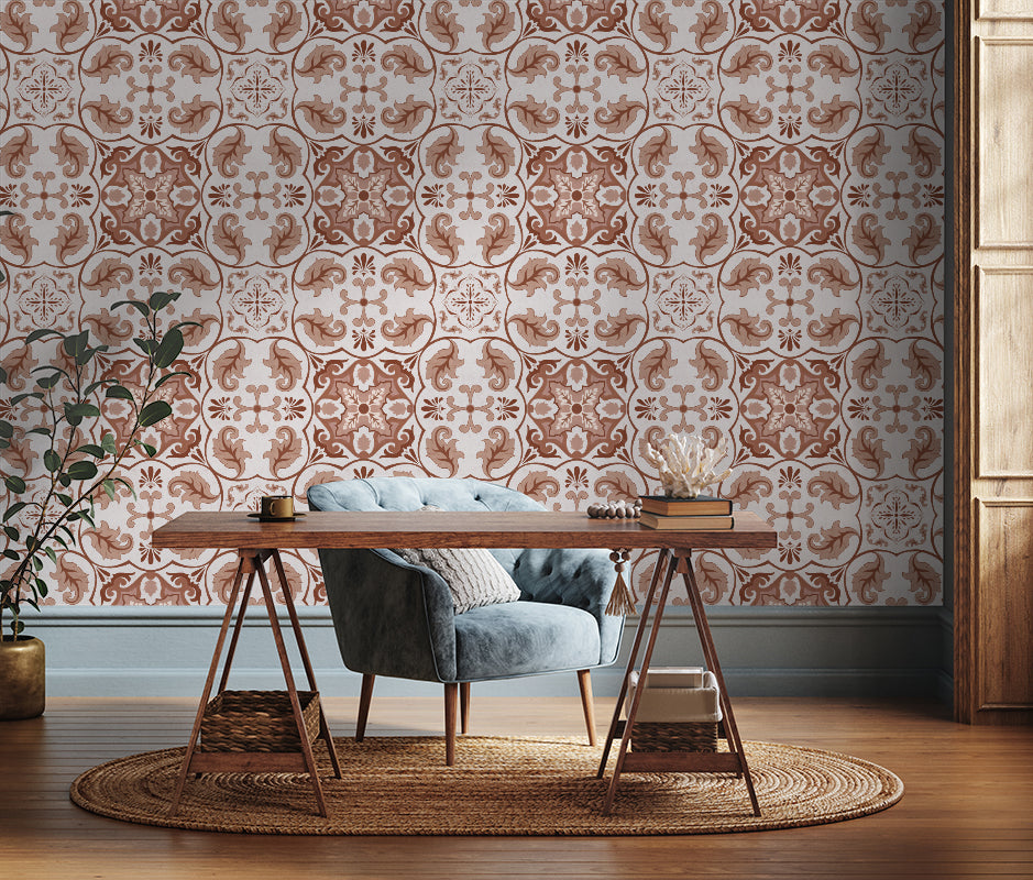 Papier peint Dahlia Retombant, Rosetta