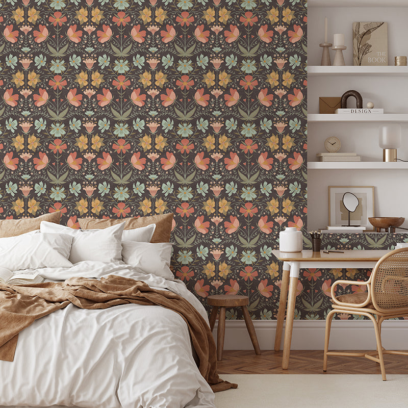 Papier peint Cosmos, marron