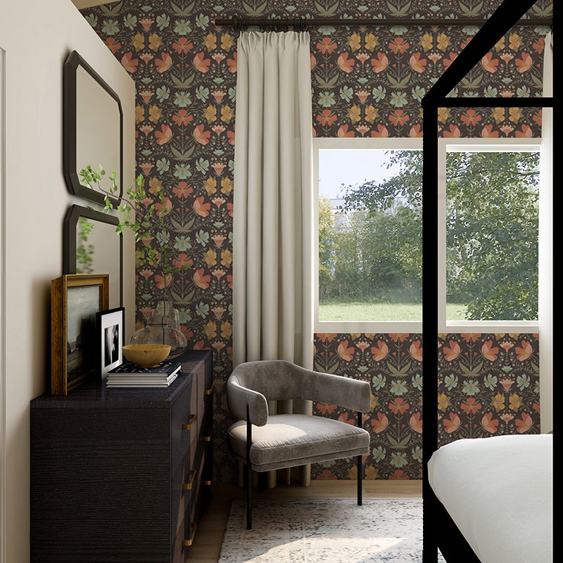 Papier peint Cosmos, marron