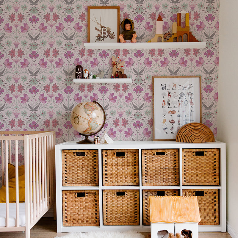 Papier peint Cosmos, rose clair