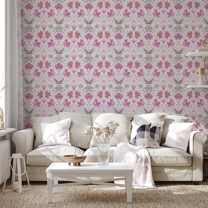 Papier peint Cosmos, rose clair