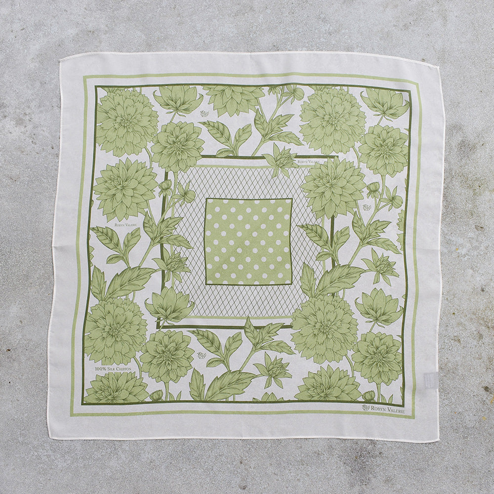 Foulard en mousseline de soie pistache
