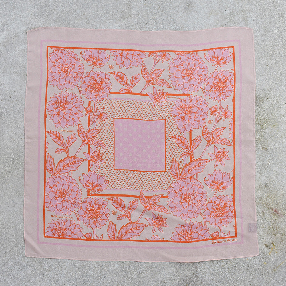 Tamarillo Silk Chiffon Scarf