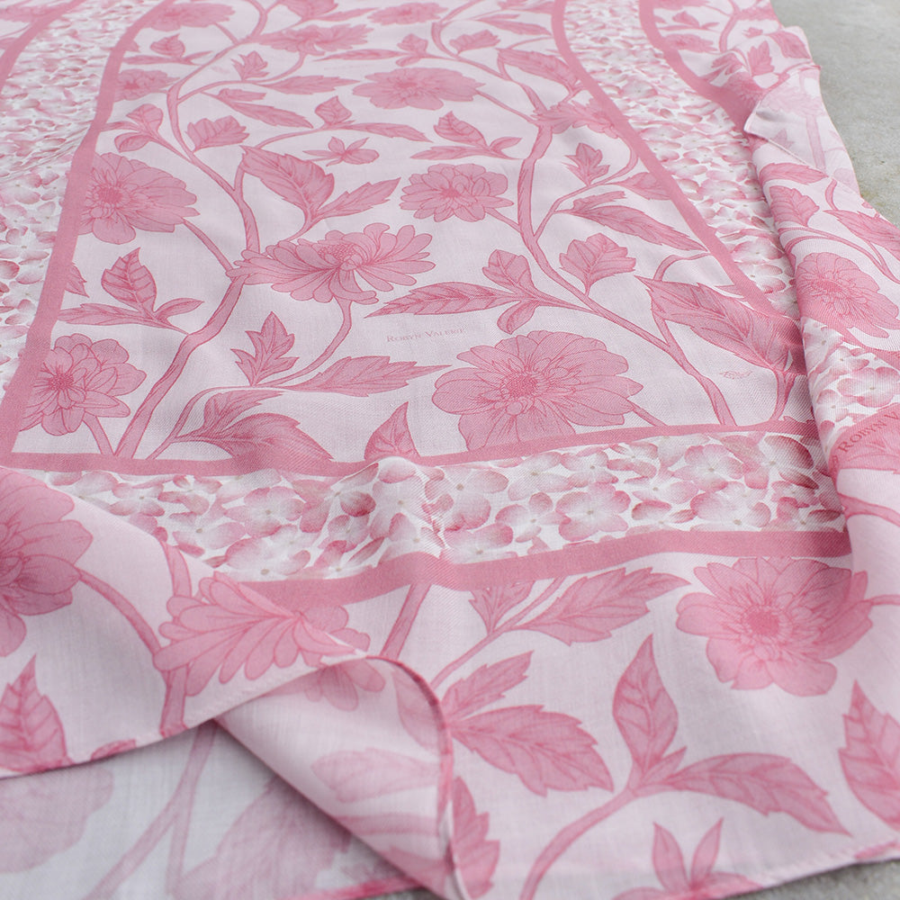 Écharpe en Modal Fleuri Rose