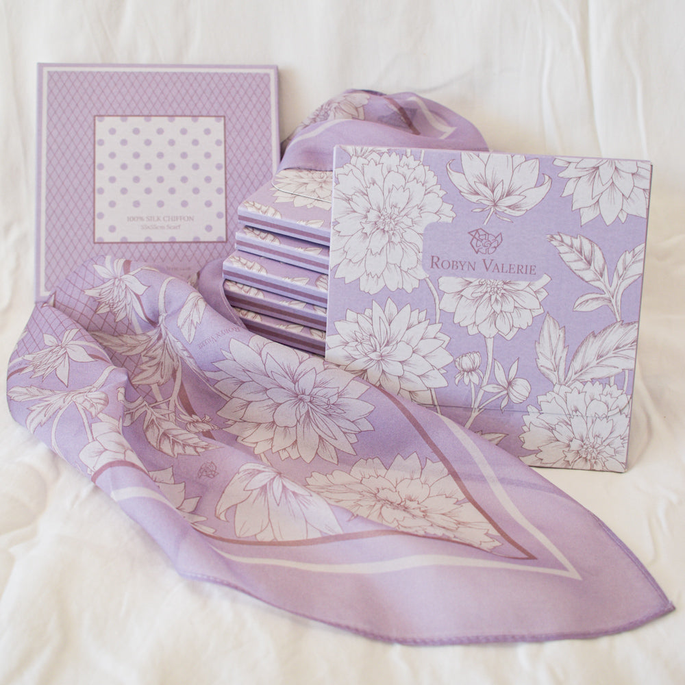 Foulard en mousseline de soie Lilic