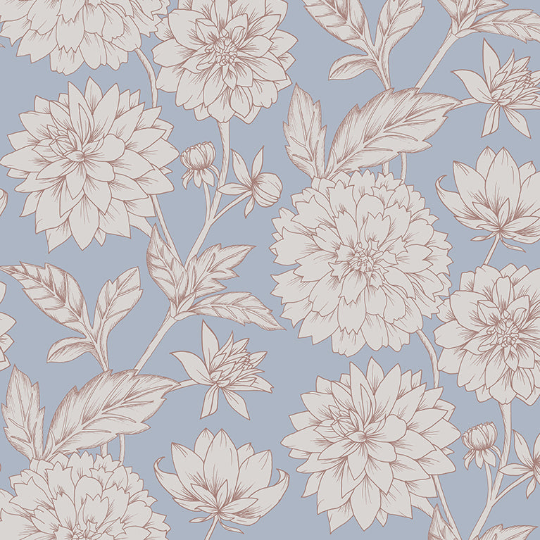 Papier peint Dahlia Retombant, Rosetta
