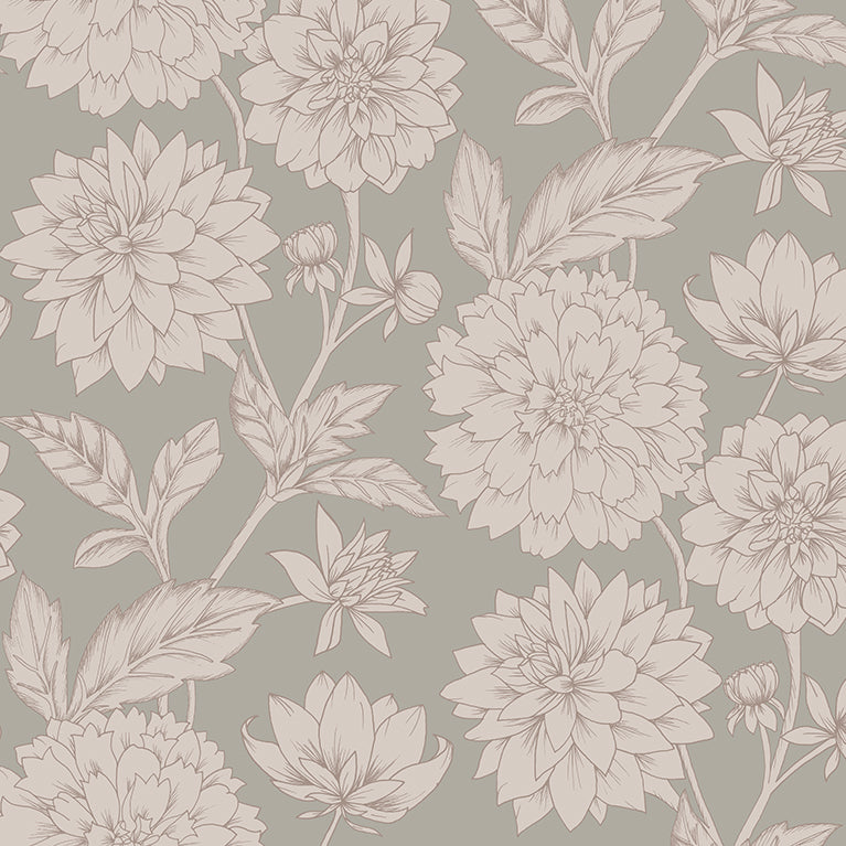 Papier peint Dahlia Retombant, Rosetta