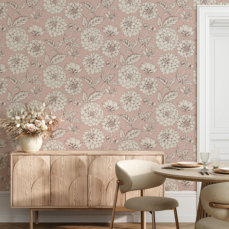 Papier peint Dahlia Retombant, Rosetta