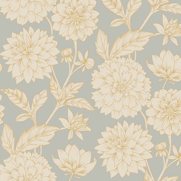 Papier peint Dahlia Retombant, Rosetta