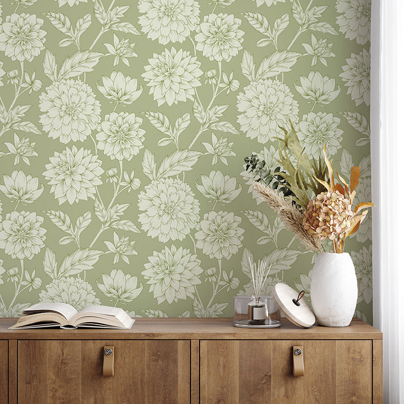 Papier peint Dahlia Retombant, Rosetta