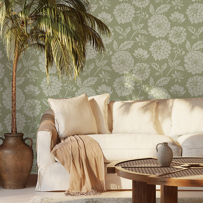 Papier peint Dahlia Retombant, Rosetta