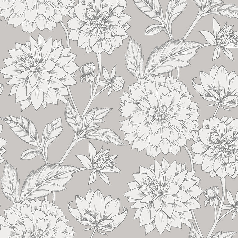 Papier peint Dahlia Retombant, Rosetta