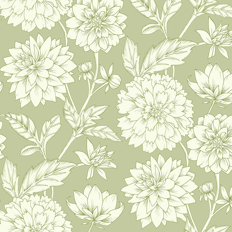 Papier peint Dahlia Retombant, Rosetta