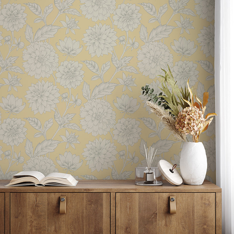 Papier peint Dahlia Retombant, Rosetta