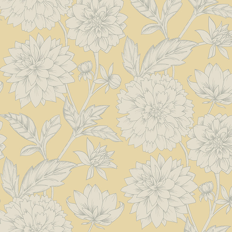 Papier peint Dahlia Retombant, Rosetta
