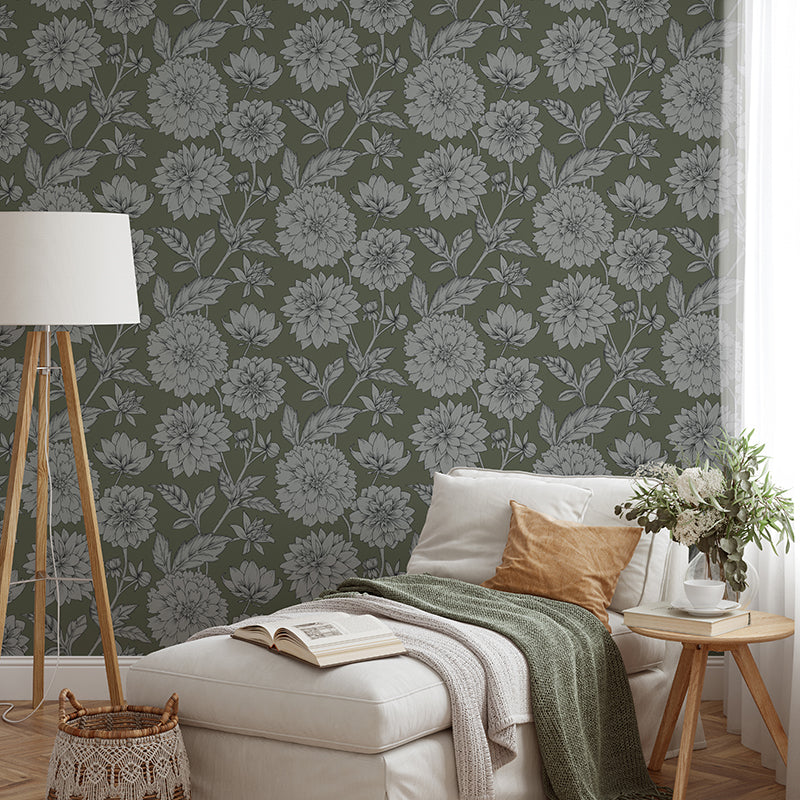 Papier peint Dahlia Retombant, Rosetta