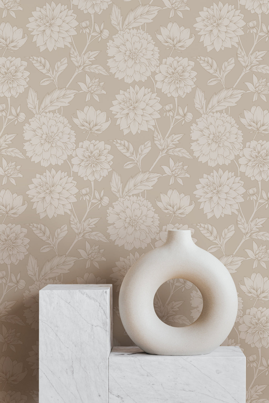 Papier peint Dahlia Retombant, Rosetta