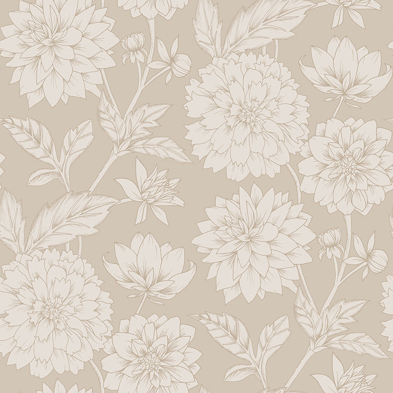 Papier peint Dahlia Retombant, Rosetta