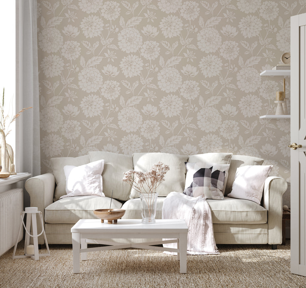 Papier peint Dahlia Retombant, Rosetta