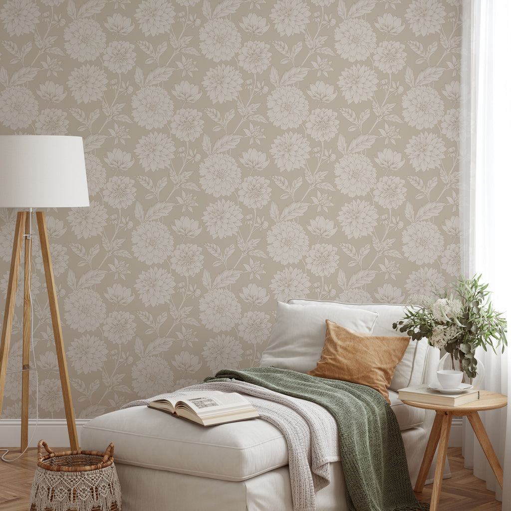 Papier peint Dahlia Retombant, Rosetta