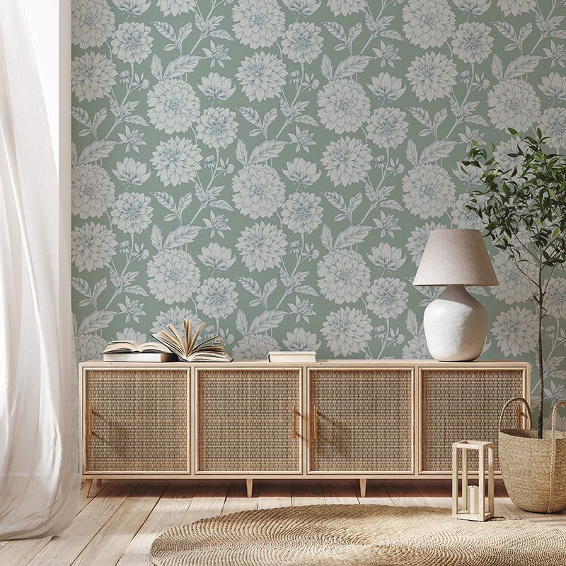 Papier peint Dahlia Retombant, Rosetta