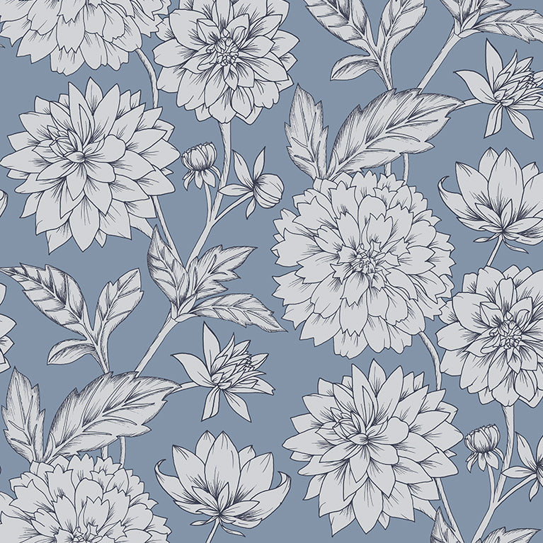 Papier peint Dahlia Retombant, Rosetta
