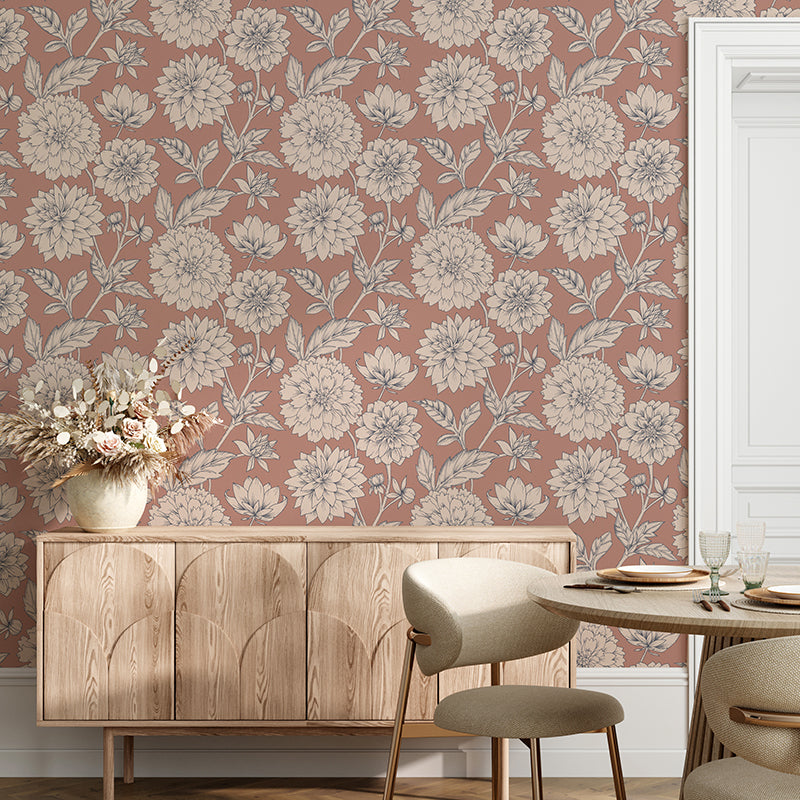Papier peint Dahlia Retombant, Rosetta