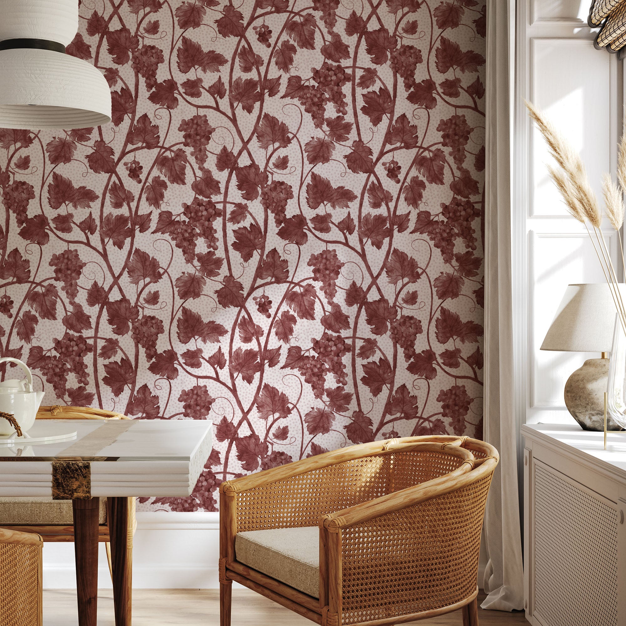 Papier peint Dahlia Retombant, Rosetta