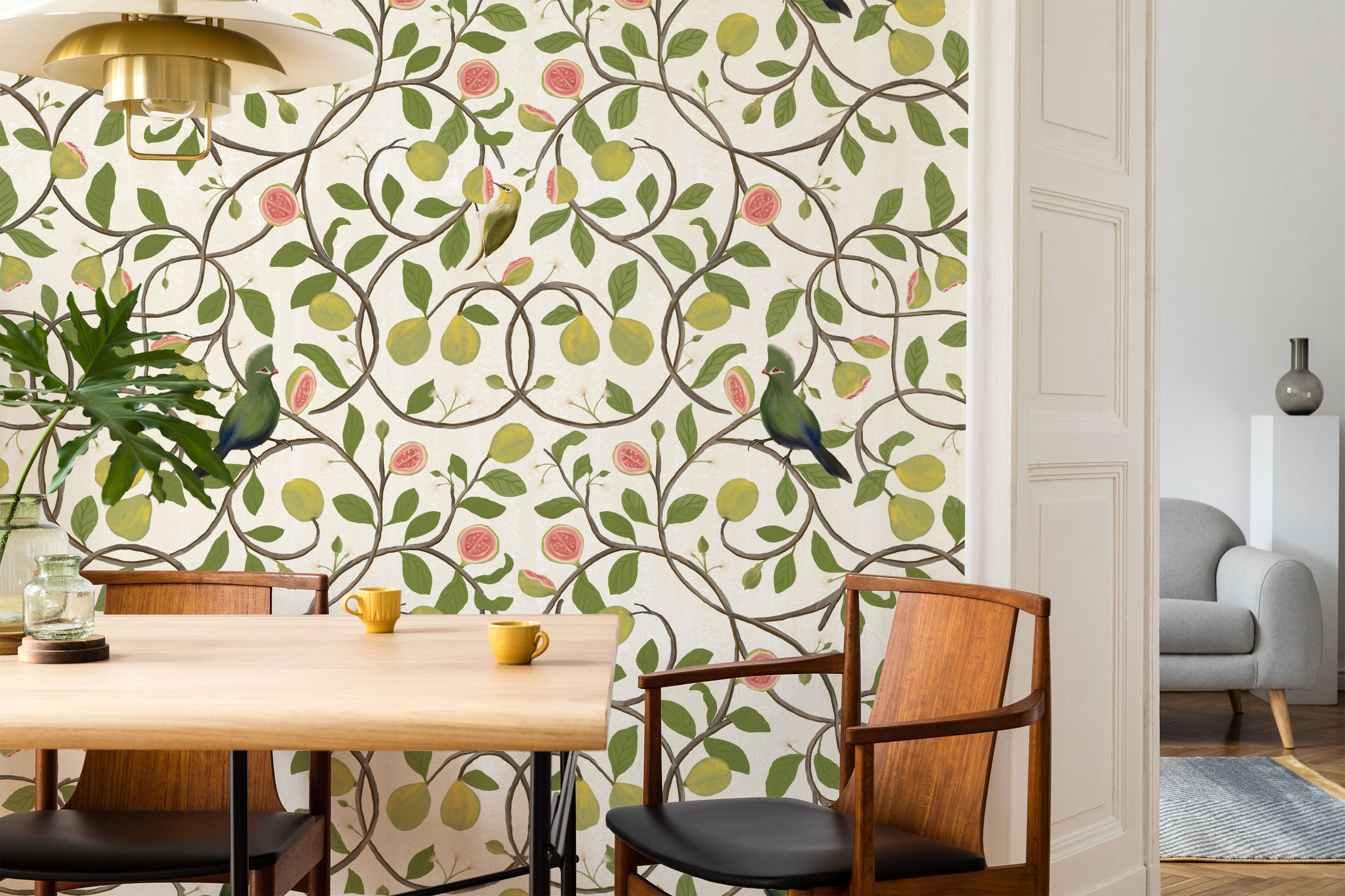 Papier peint Dahlia Retombant, Rosetta