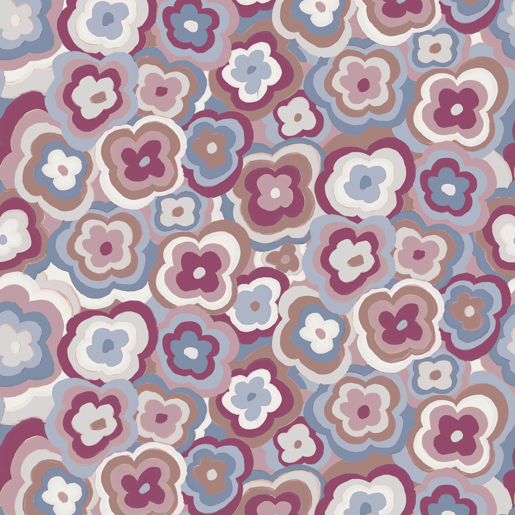 Papier peint rétro floral, Barbe-Bleue