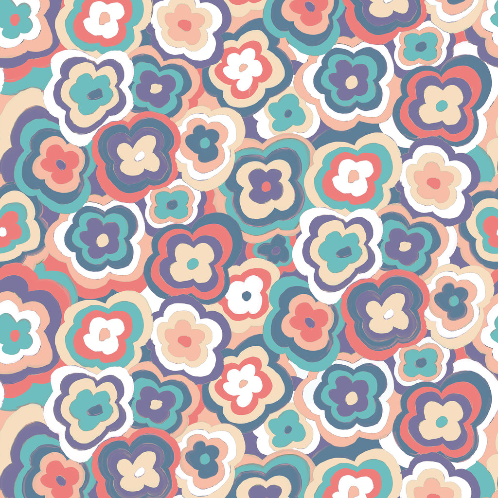 Papier Peint Floral Rétro, Rêveur