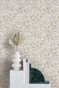 Papier peint Hortensias, Beige