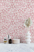 Papier peint hortensias, rose