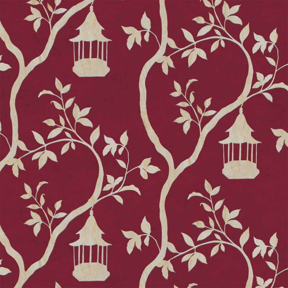 Papier peint Dahlia Retombant, Rosetta