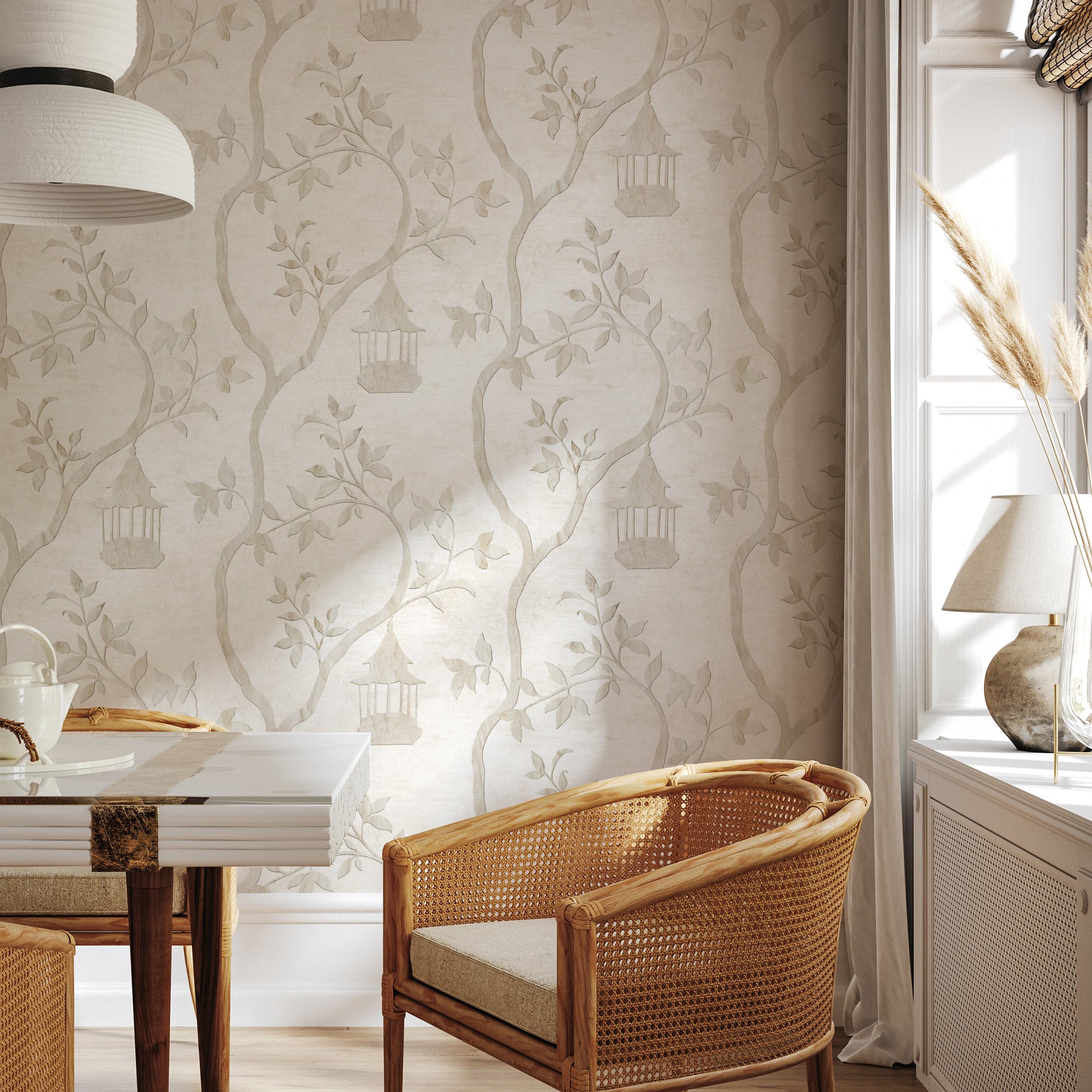 Papier peint Dahlia Retombant, Rosetta