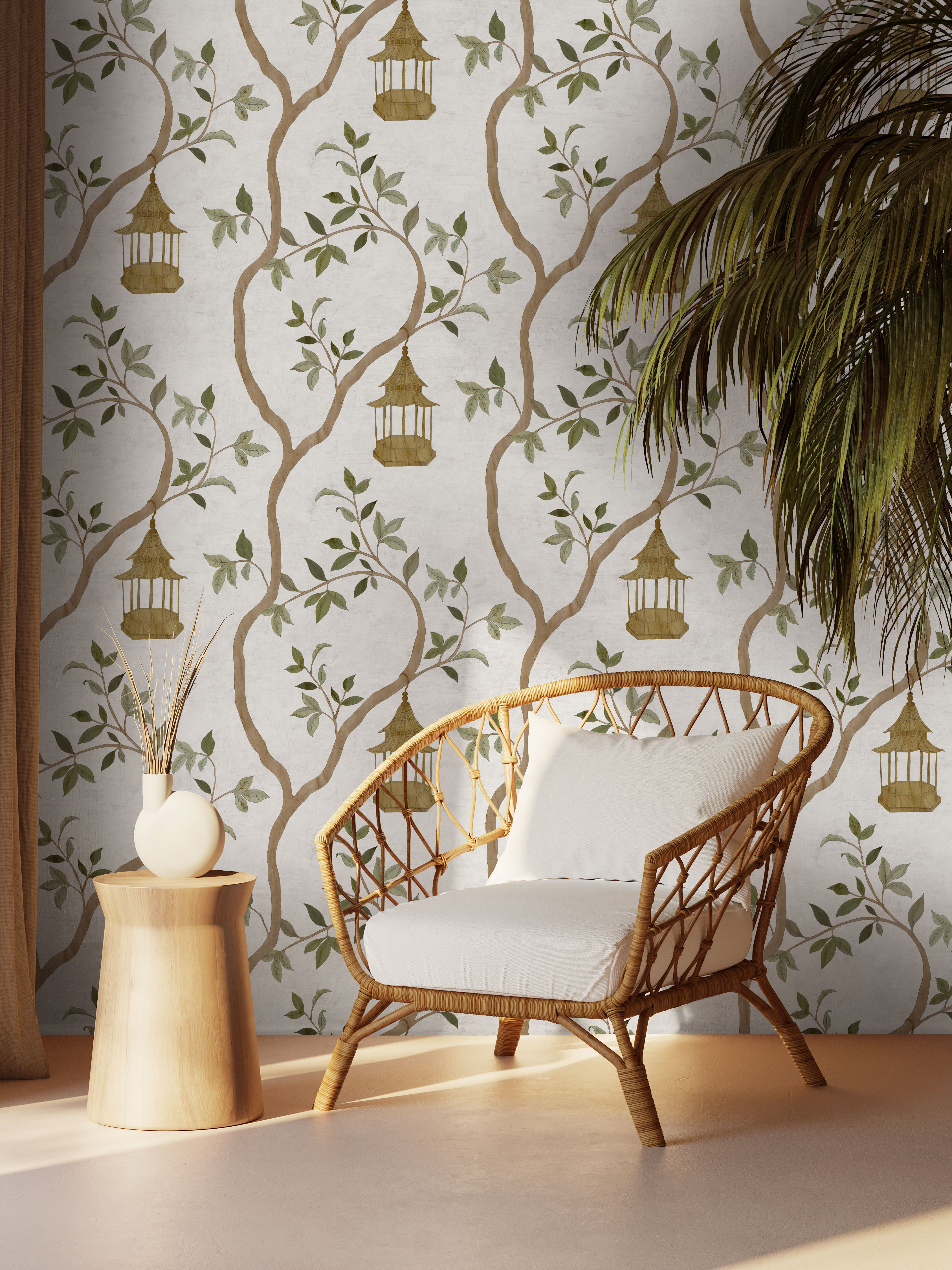 Papier peint Dahlia Retombant, Rosetta