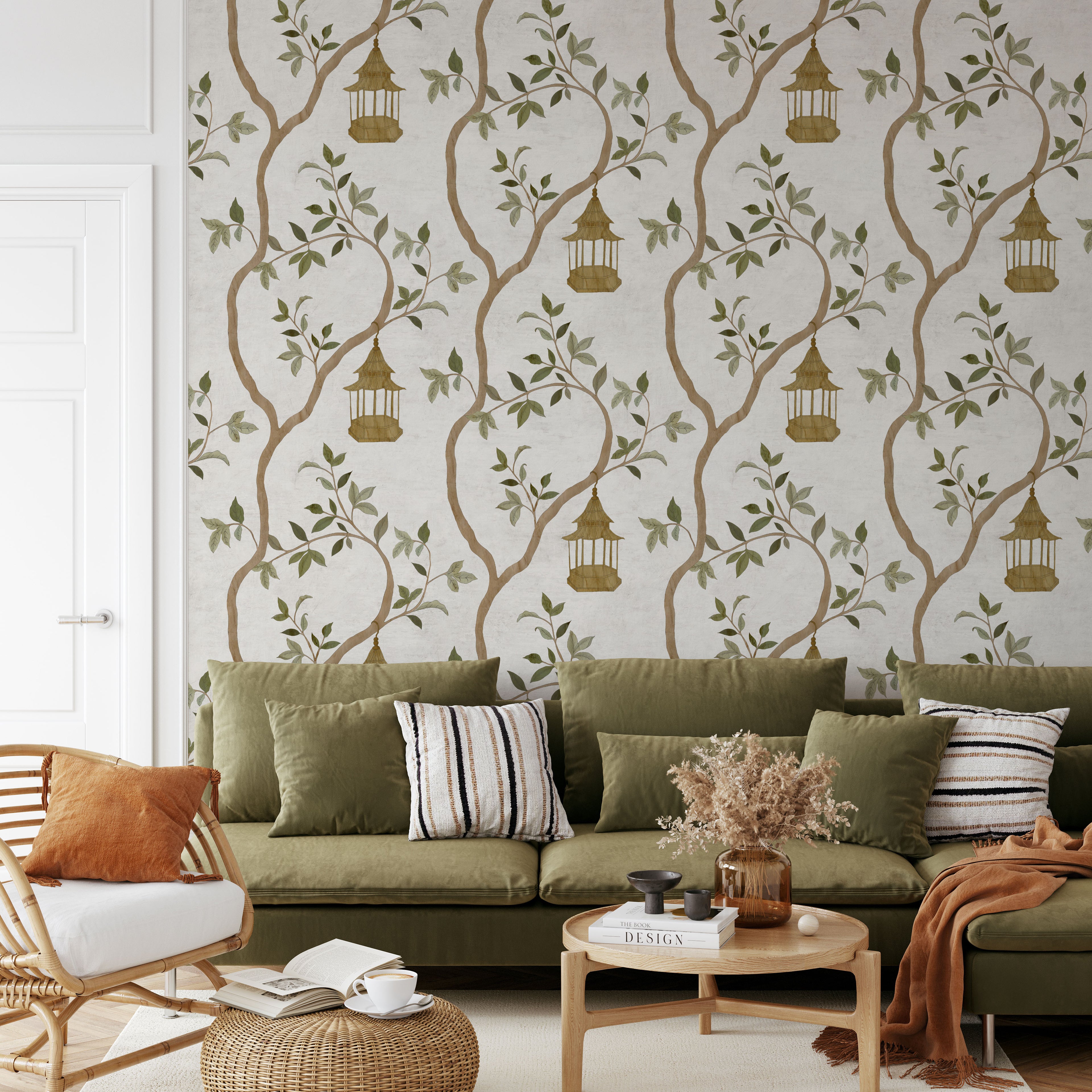 Papier peint Dahlia Retombant, Rosetta