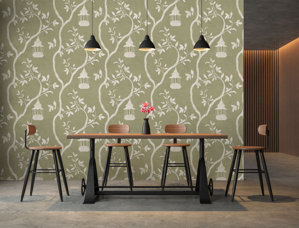Papier peint Dahlia Retombant, Rosetta