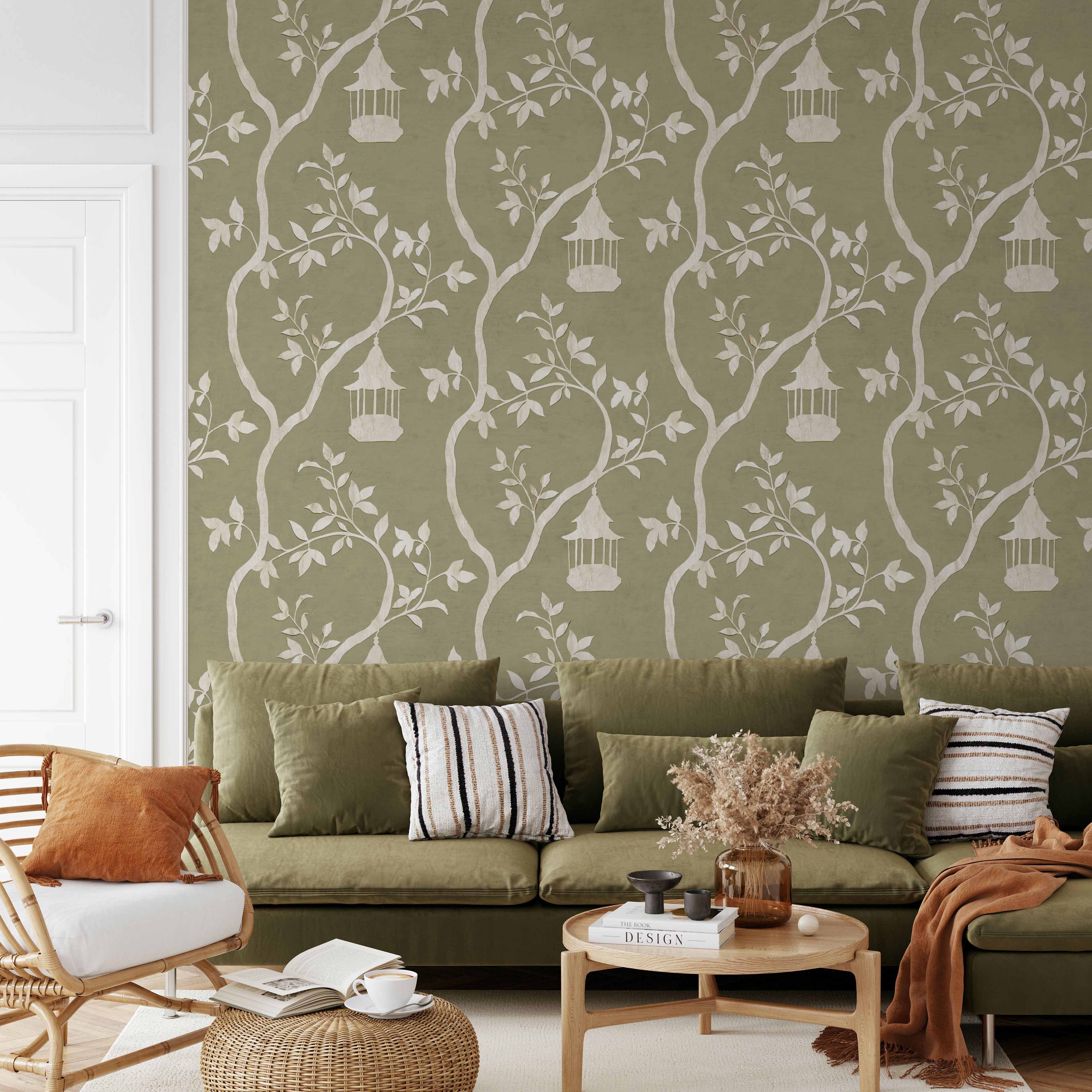 Papier peint Dahlia Retombant, Rosetta
