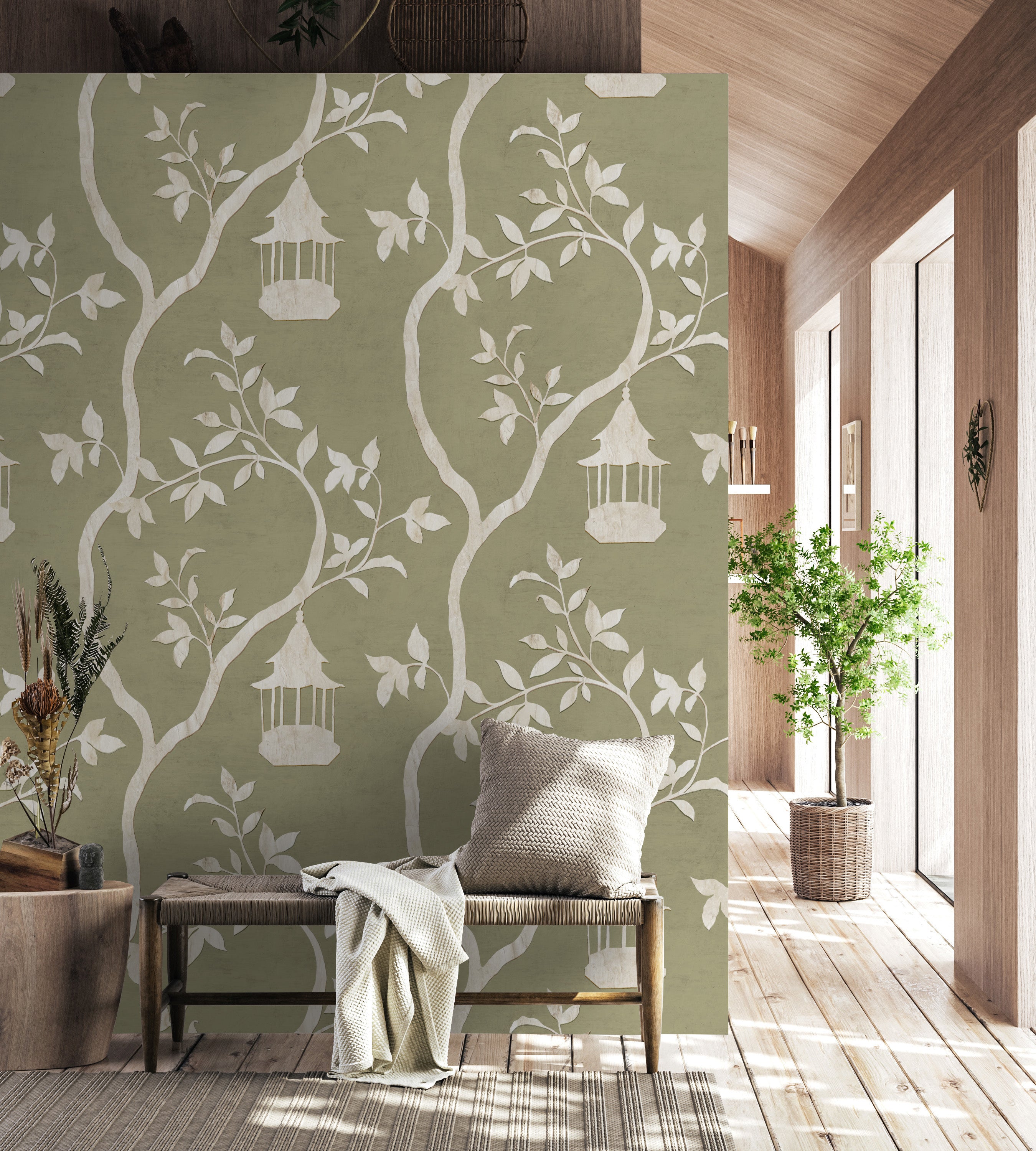 Papier peint Dahlia Retombant, Rosetta