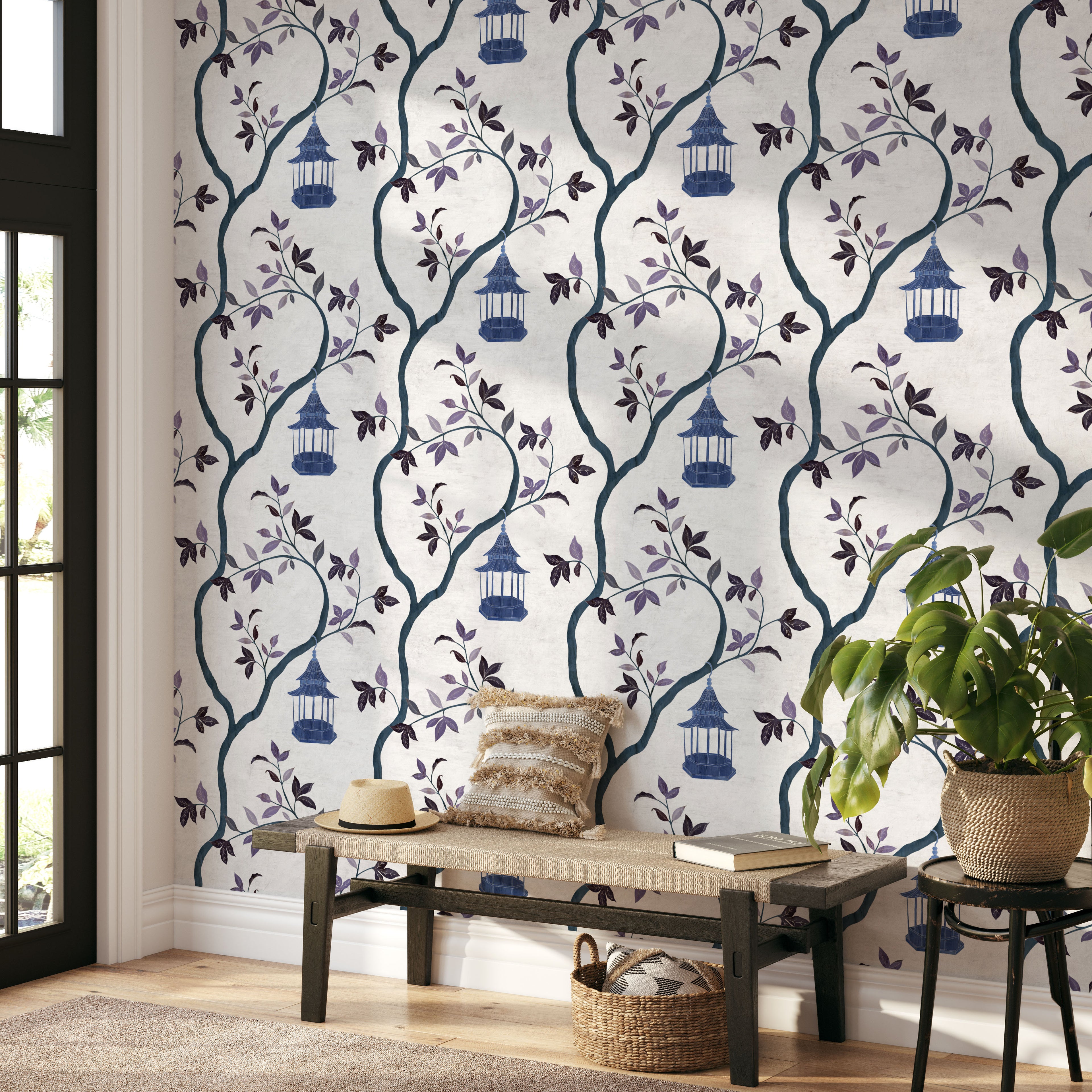 Papier peint Dahlia Retombant, Rosetta