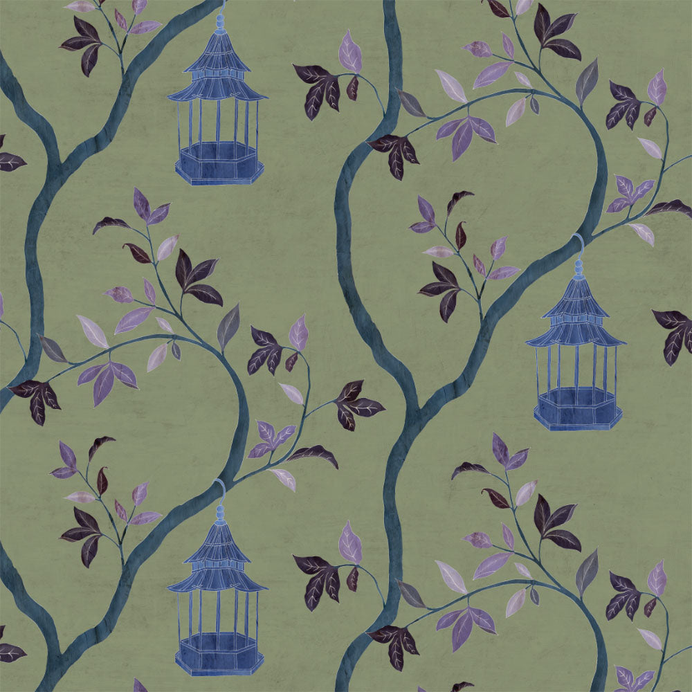 Papier peint Dahlia Retombant, Rosetta