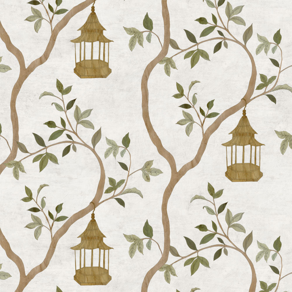 Papier peint Dahlia Retombant, Rosetta