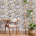 Papier peint floral rétro, Honey