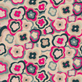 Retro Floral Fabric, Hot Pink