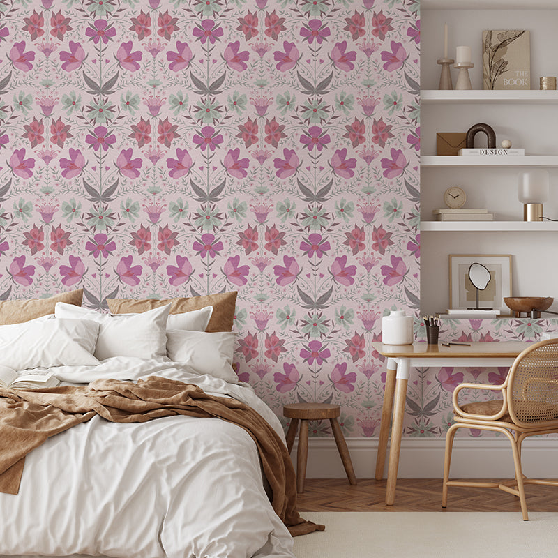 Papier peint Cosmos, rose clair