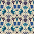 Cosmos Fabric, Teal Cream