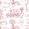 Toile du Cap Fabric, Classic Red